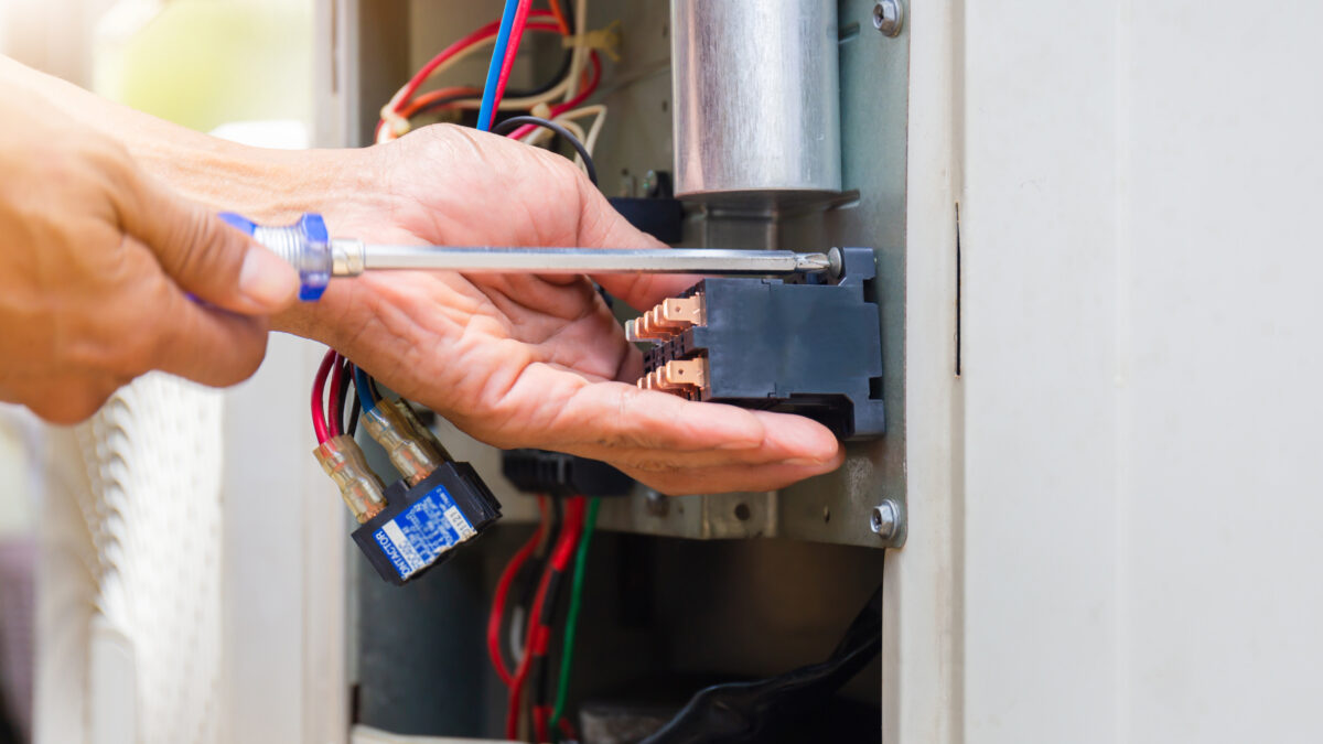 Furnace repair with a screwdriver