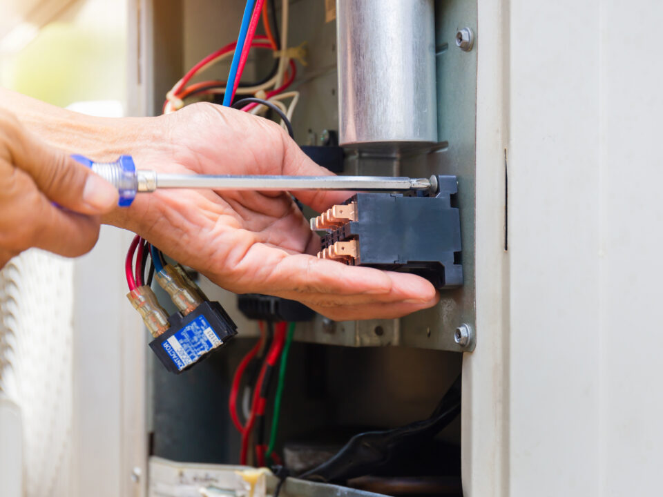 Furnace repair with a screwdriver